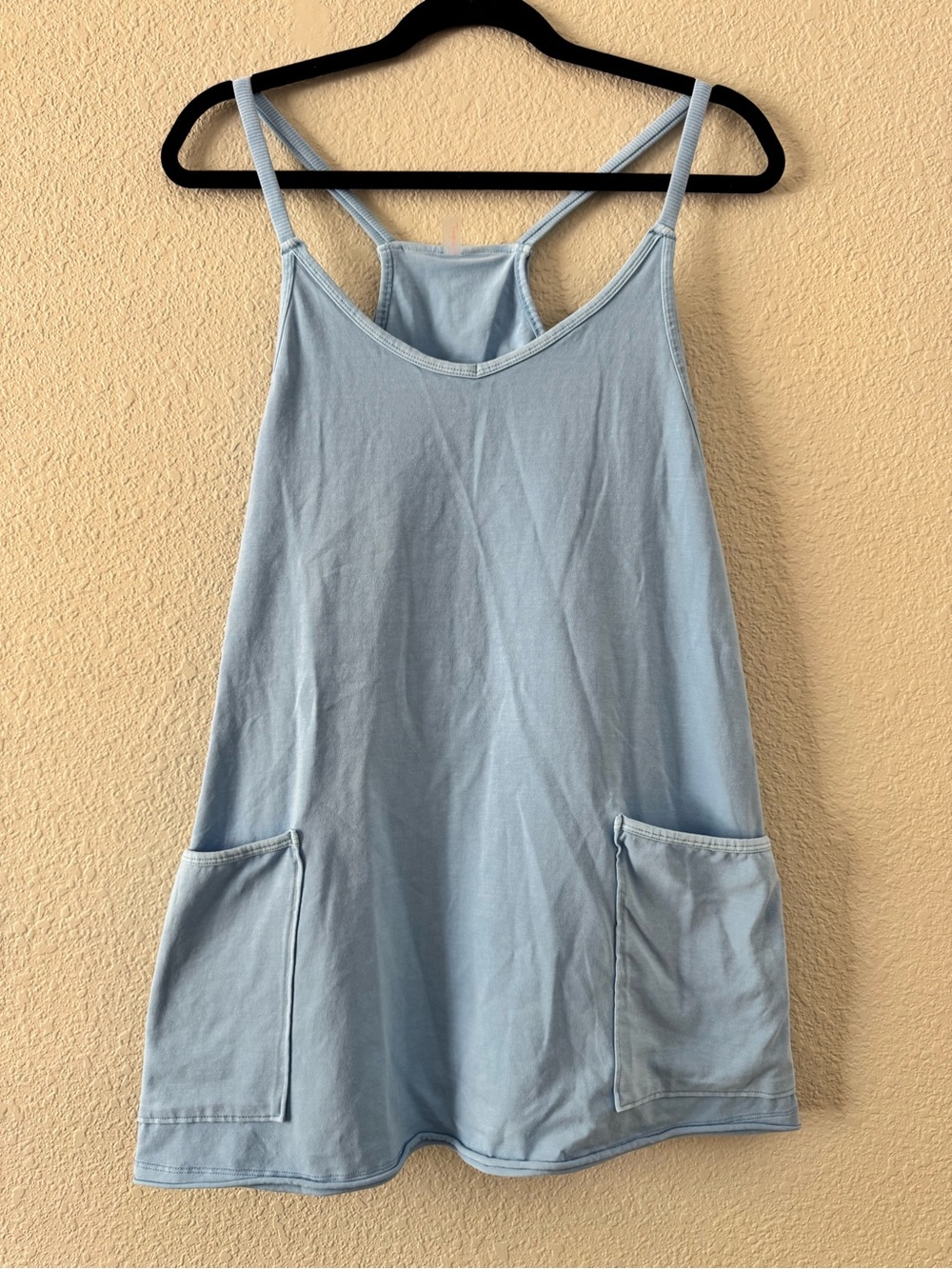 Free People Hot Shot Mini Dress Baby Blue Medium